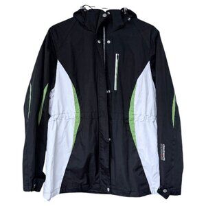 Classicsports Techwear windbreaker jacket black, white, green men's size M